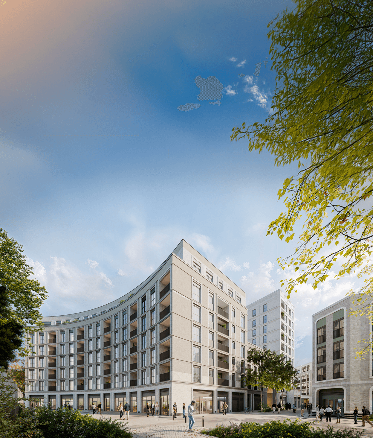Computer-generated view of the proposed Heritage Quarter at Queensmere in Slough