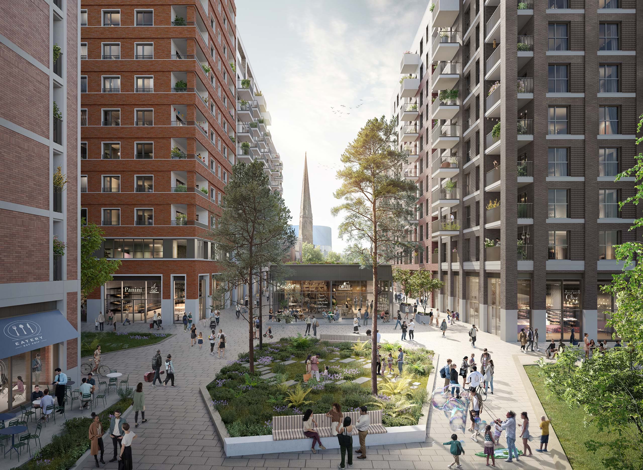 CGI rendering of the City Centre South regeneration project in Coventry