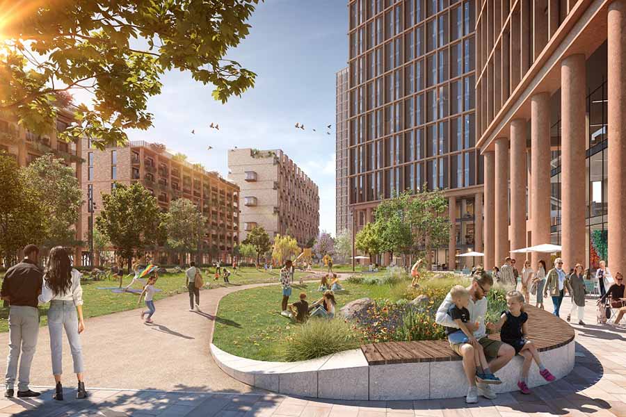 CGI rendering of the proposed Regent Park redevelopment in Salford