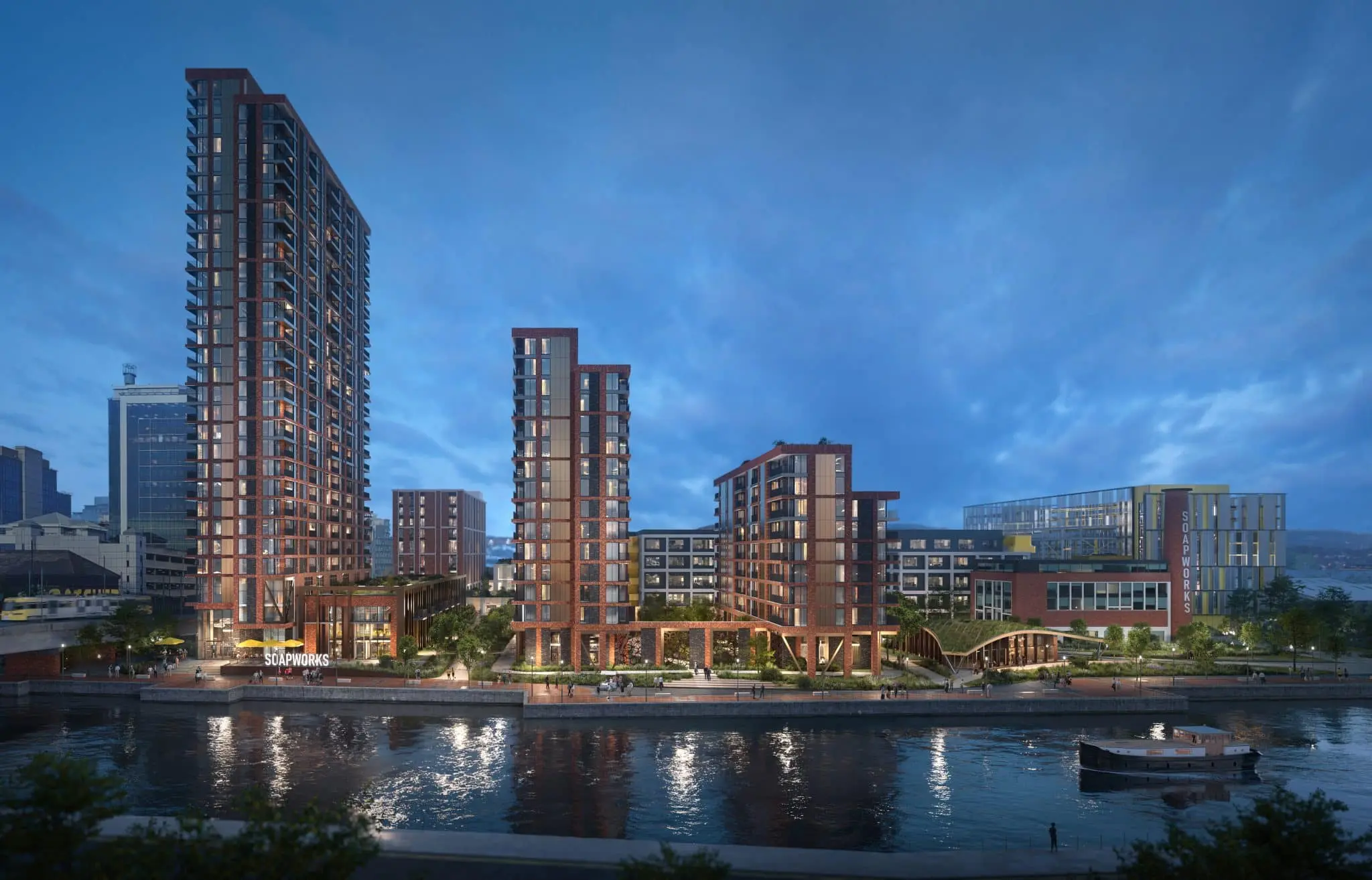 CGI view of the proposed Soapworks regeneration in Salford