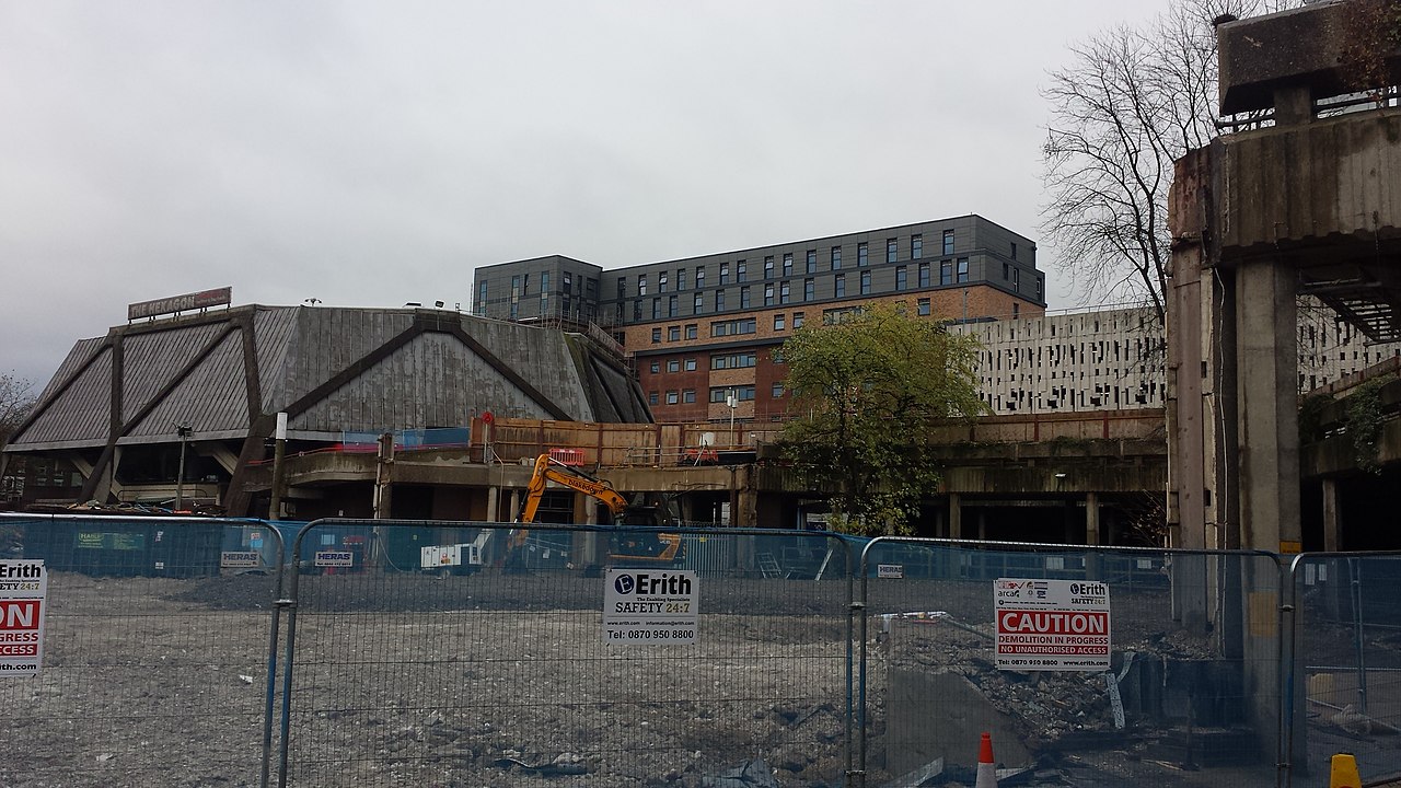 Cleared former Reading Civic Offices site beside The Hexagon in 2016